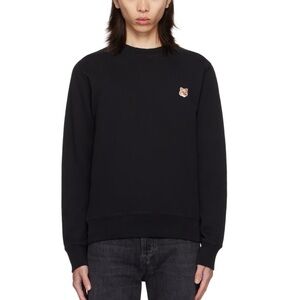 Maison Kitsune Fox Head Patch Sweatshirt - Black